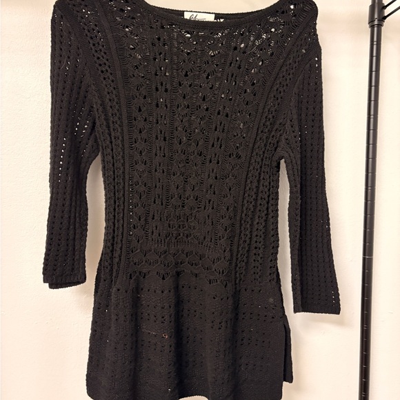Andrea Jovine Sweaters - Andrea Jovine Women’s Black Sweater Knit Top Size Medium
